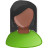 user female black green Icon